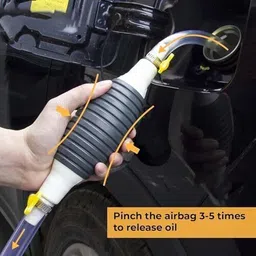 leyluko Manual Fuel Transfer Pump with Hose Plastic Funnel image 3