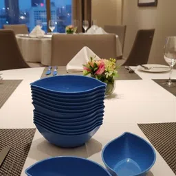 rk tech Plastic Serving Bowl Stylish Plastic Serving Bowl (pack of 6) in blue colour image 2