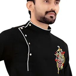 kc kunj creation Men Cotton Blend Kurta Pyjama Set image 5
