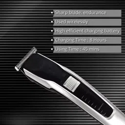 Dazzel Flex Waterproof Chargeable Beard Moustache Trimmer Powerful Hair Clipper Razor Fully Waterproof Trimmer 60 min Runtime 4 Length Settings image 2