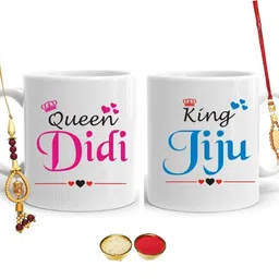 v kraft Designer "DIDI JIJU" 2 coffee mug, rakhi for DIDI JIJU, roli chawal, Rakhi Card Mauli Thread Rakhi Set-picture-48