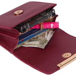 g m w Casual Maroon Clutch image 3