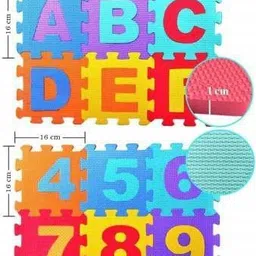 looknlvesports 36 Piece Medium Size ABC Foam Mat - Alphabet & Number Puzzle Play & Flooring Mat for Children & Toddlers (36 Pieces) image 2