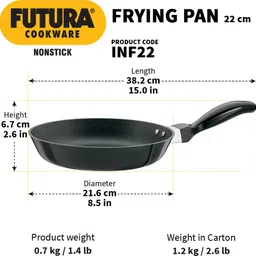hawkins Futura Frying (INF20) Fry Pan 20 cm diameter 1 L capacity image 3