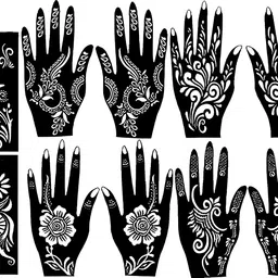 mehendiaura Mehandi AURA Stencil For Female hands bridal, Mehendi Design Sticker Stencil MEHENDI AURA - F30 Herbal, Natural Stencil-picture-19