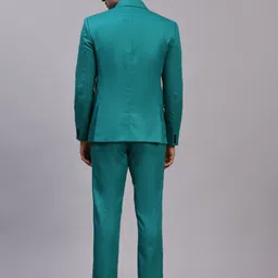 mans fab Men Single Breasted Solid Suit image 2