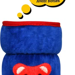 the little lookers Bottle Cover for Philips Avent/Wide Neck Feeders Soft Plush Stretchable Baby Feeding Bottle Cover with Easy to Hold Strap (Royal Blue, Wide Neck 125ml/4OZ)-picture-41
