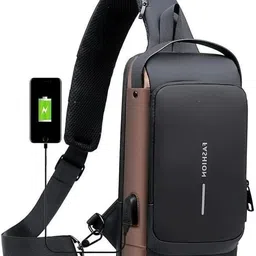 nkl Multicolor Men & Women Shoulder Bag Stylish Cross Shoulder Bag with USB Port & Security Lock Perfect for Travel_UE87-picture-13
