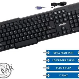 PRODOT KB-207s PS2 PS2 Standard Desktop Keyboard Compatible with Desktop, Laptop, Mac image 3