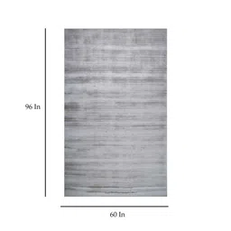 Green Solid Art Silk 5 ft x 7 ft Hand Woven Carpet by Jaipur Rugs image 4