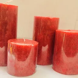 indogifts ROSE SCENTED CANDLES PACK OF 4 Candle image 2