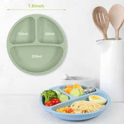 adore Indulge ! Food Grade Silicone Suction Plate- Slip Resistant -BPA Free - Food Grade Silicon image 4