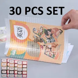 nimika Transparent Paper Sticker Book Cover Film Clear Matte for Craft 30Pcs Book Cover-picture-24