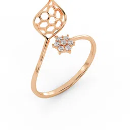 avsar AVR1090PB 14kt Cubic Zirconia Rose Gold ring image 2