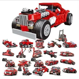 atozyy 23 in 1 Architect DIY Red Car Building Bricks Blocks Toys 278 pc 31010 image 4