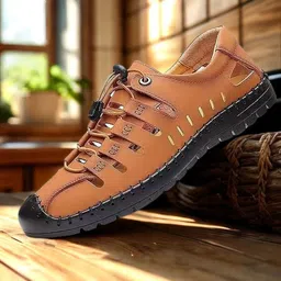 lymn Men's Synthetic Leather Closed-Toe Sandals | Comfortable Summer Shoes For Men-picture-18