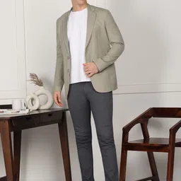 fubar Men Solid Single Breasted Wedding Blazer-picture-16