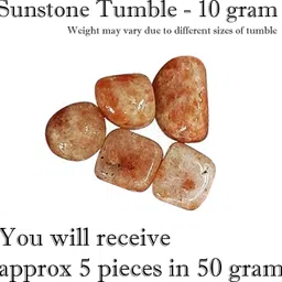 treemaison SUNSTONE-TUMBLE-50GRAM Regular Round Crystal Stone image 2