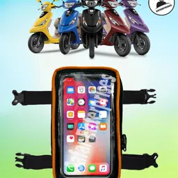 safar enterprises Universal Water Resisant Mobile Holder / Pouch-Bag for All Scooter Scooty Bike Bike Mobile Holder image 2