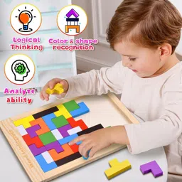 amazely Wooden Puzzle Game | Wood Intelligence Puzzle for Kids and Adults image 4