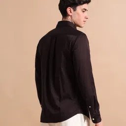 u.s. polo assn. Men Regular Fit Solid Spread Collar Casual Shirt image 5