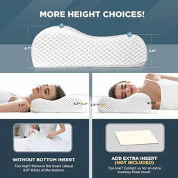 araami ORTHOPEDIC Memory Foam Solid Sleeping Pillow Memory Foam Solid Orthopaedic Pillow Pack of 1 image 3