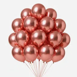 shreeshyamenterprises Solid Rose Gold Chrome Birthday Anniversary Baby Shower Bride To Be Party Decoration Balloon-picture-25
