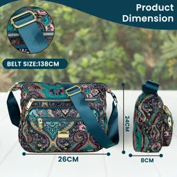 storite Multicolor Women Sling Bag Crossbody Sling Bag with Multi-Compartment, Adjustable Shoulder Strap image 2