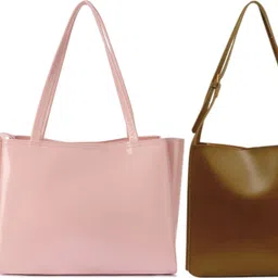 trendycraft Women Pink, Tan Shoulder Bag image 1