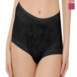 Bella Voste Pack Of 3 Floral Embroidered Leak-Proof Hipster Briefs image 1