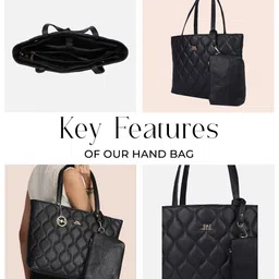 MINI WESST Women Textured Structured Shoulder Bag With Pouch image 5