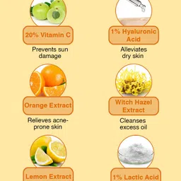 Aryanveda Glowelle Vitamin C Face Serum With Orange & Witch Hazel For Brighter Skin - 30ml image 3