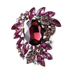 SYGA Crystal Glass Studded Brooch-picture-40