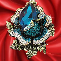 SYGA Floral-Charm Stones-Studded Brooch-picture-17
