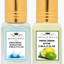 Menjewell Pack of 2 Attar - Aqua Fresh & Fresh Lemon Attar 5 ml Each-picture-38