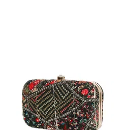 REZZY Printed Party Box Clutch With Shoulder Strap image 3