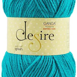 ganga Desire Hand Knitting and Crochet yarn (Tiffany Blue) (200gms)-picture-20