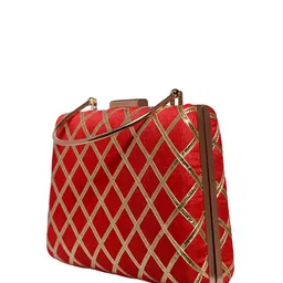 ARTKLIM Embroidered Gota Patti Box Clutch image 3