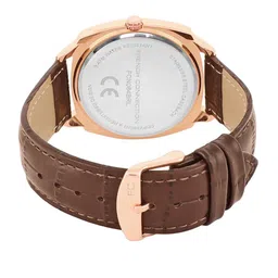 French Connection Men Embellished Dial & Leather Straps Analogue Watch FCN084BRL image 4