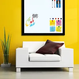 ArtzFolio White Family Ghost Printed Wooden Magnetic Board With Sticky Notes Wall Decor image 1