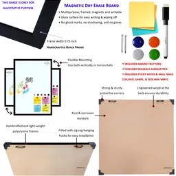 ArtzFolio White Family Ghost Printed Wooden Magnetic Board With Sticky Notes Wall Decor image 4