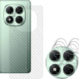 KOISTON Screen Guard for Poco X7 5G Camera Lens Glass Protector | Anti-Scratch | Edge to Edge Full Coverage ( BACK CARBON FIBER SKIN + CAMERA LENS PROTECTOR )-picture-16