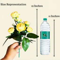 Akaar Yellow 1 Pieces Peony Artificial Flower image 5