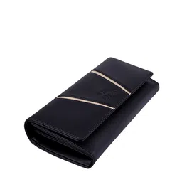 YESSBENZA Black Textured Quilted Envelope Clutch image 5