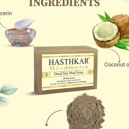 Hasthkar Set of 3 Handmades Glycerine Dead Sea Mud Soap 125gm Each image 5