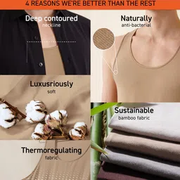 damensch Neo-Skin Bamboo Stretch Black Men Vest image 2