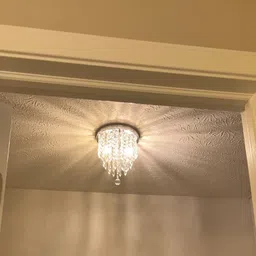 lightwave Crystal Glass Chandelier Warm Yellow Ceiling Light for Living room Chandelier Ceiling Lamp image 1