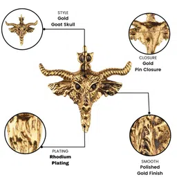 The Tie Hub Men Goat Skull Lapel Pin image 2