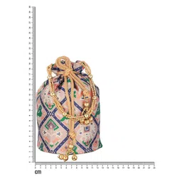 Jazz and Sizzle Printed Embellished Potli image 2