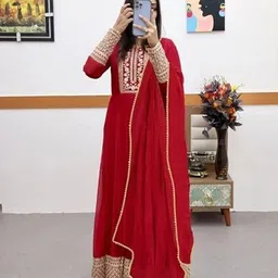 beautypie Georgette Stitched Anarkali Gown image 3